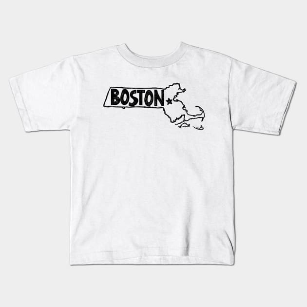 Boston, Massachusetts Kids T-Shirt by thefunkysoul